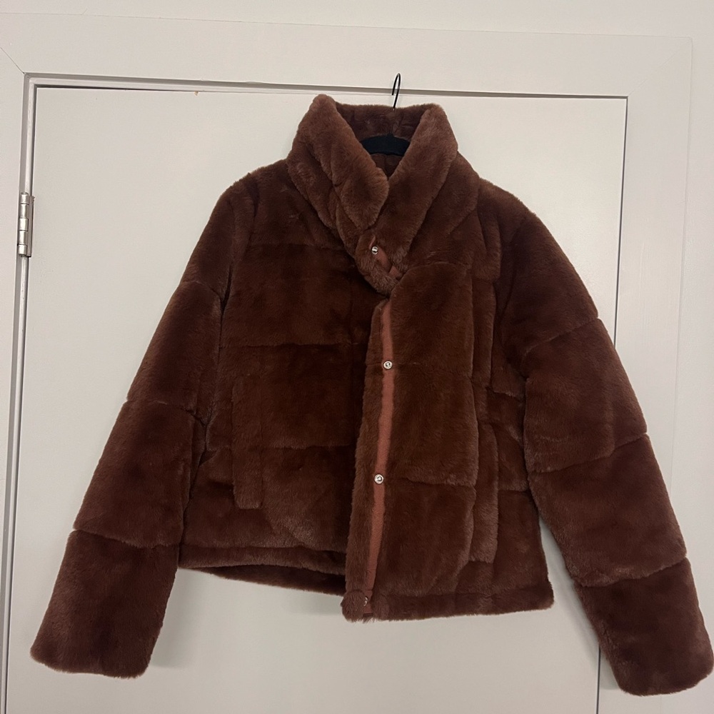 Abercrombie & Fitch Brown Mini Puffer Jacket